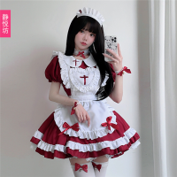 cospla holy feast เครื่องแต่งกายผู้ใหญ่ loli maid outfit ten thousand crosses gothic y anime dress soft sister skirt