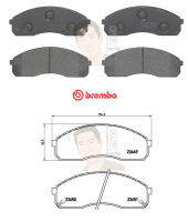 P30 012B ผ้าเบรก F (แท้ BREMBO รุ่น Black) KIA คานิวัล Carnival 2.4V6 (MPV) ปี99-&amp;gt; / KIA เพรจิโอ Pregio 2.7Di (รถตู้) ปี99-&amp;gt;