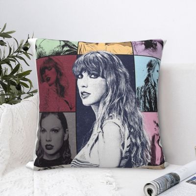 【hot】❆ TaylorSwiftEras Tour Pillowcase Cushion Cover Polyester Throw Sofa Room