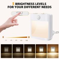 ✻₪☞ Dimmable LED Light with PIR Sensor EU US Plug 120V 230V 1.6W Human Induction Night Lamp Soft Light Sensitive Light LED