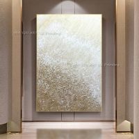 High Quality White Sandy Gray Abstract Dreamlike Shading Method Oil Painting Canvas Handmade Painted Home Decor Artwork