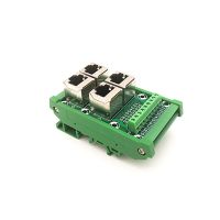 [HOT QAA,JXHKLWW 121] DIN Rail Mount RJ45 ModuleRJ45 8P8C แจ็ค4 Way Buss Breakout Board ขั้วต่อ.