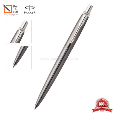 Parker Jotter Premium Oxford Grey Pinstripe CT Ballpoint Pen ปากกาป๊ากเกอร์ ลูกลื่น จอตเตอร์พรีเมี่ยม สีเทาคลิปเงิน ของแท้100% (พร้อมกล่องและใบรับประกัน)