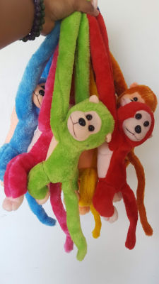 ตุ๊กตาลิง ลิงน้อย แม่ลูก ลิงขนฟู บีบแล้วมีเสียงร้อง มีหลายสี