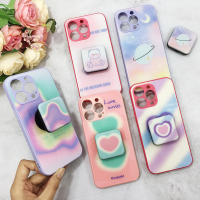 เคสไอโฟน เคส iPhone 7+ / 11 / 13 / 13Pro / 13Pro Max พร้อมส่ง!! เคสกระจกพิมพ์ลาย รุ้ง แถมฟรี Griptok กระจกตั้งได้