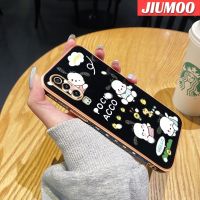 เคส JIUMOO สำหรับ Huawei P30 P30 Pro P30 Lite เคสลายการ์ตูนน่ารักแฟชั่น Pochacco เคสโทรศัพท์ชุบหรูหราบางป้องกันเลนส์กล้องคลุมทั้งหมดเคสนิ่มขอบซิลิโคนกล่องกันกระแทก