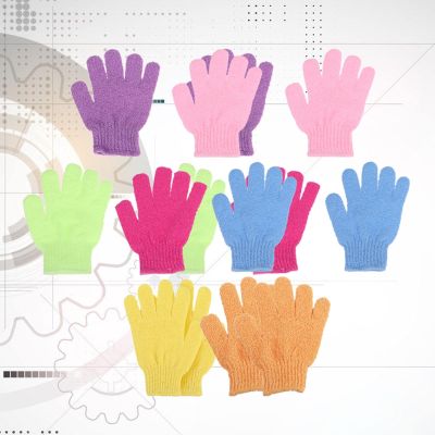 【cw】 Gloves Exfoliating Shower Mitten Type Spa Scrubbing Men Children Toddler Kids ！