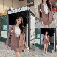 SLYQ MADE ✨ BONNIE CLASSIC OVERSIZED BLAZER &amp; SKIRT SET ชุดเซตเสื้อเบลเซอร์กับกระโปรง ชุดทำงาน