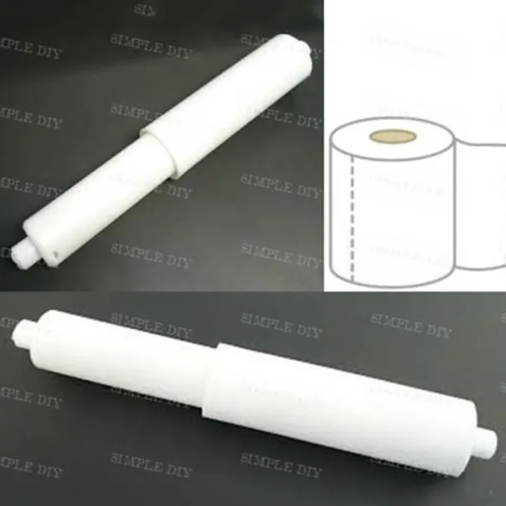 Ministar White Plastic Replacement Toilet Roll Holder Roller Spindle