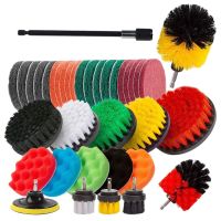 【Ready Stock&amp;COD】37 Pcs Drill Brush Attachments Set,Power Scrubber Brush with Extend Long Attachment All Purpose Clean for Car, Kitchen