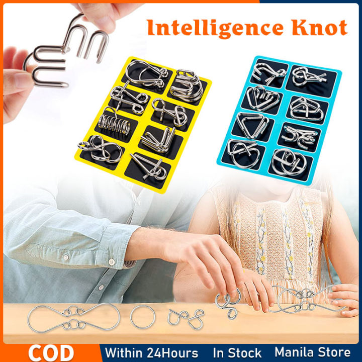 Metal Wire Puzzle Set,, Brain Test, Iron Links Unlock Interlocking