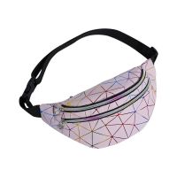 YAOKU 2021 New Arrival Women s Pu Casual Travel Waist Bag Large Capacity Fanny Pack Mountaineering Outdoor Sports Geometric Running Belt