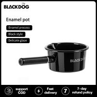 Blackdog[COD]Pot Enamel Non Stick High Temperature Black Milk Pot Camping Outdoor Cookware LSF670