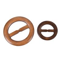 【CC】♙✹  Round Garniture Crafts Buckle Wood Accessories Sewing Children 50-80mm