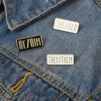 【YF】 Third Pronouns Enamel Pins Custom and She Him Them Brooches Lapel Badges Jewelry Gifts Drop Shipping