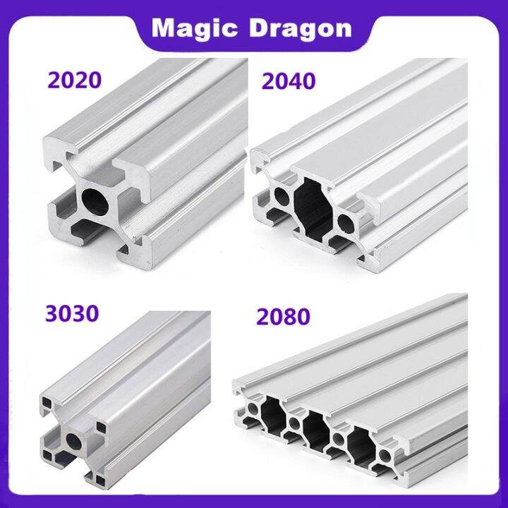3d-อัดขึ้นรูปอะลูมิเนียม2040-3030-2080-100-200-300-350-400-500-550-600มม-รางเชิงเส้นแบบขึ้นรูปชิ้นส่วนเครื่องพิมพ์-cnc