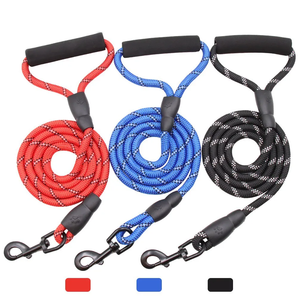 Dog Reflective Rope Dog Lead Leash 3 Color Nylon Basic Training Leashes  Medium Dog Walking Big Dog Collar for Labrador R | Lazada