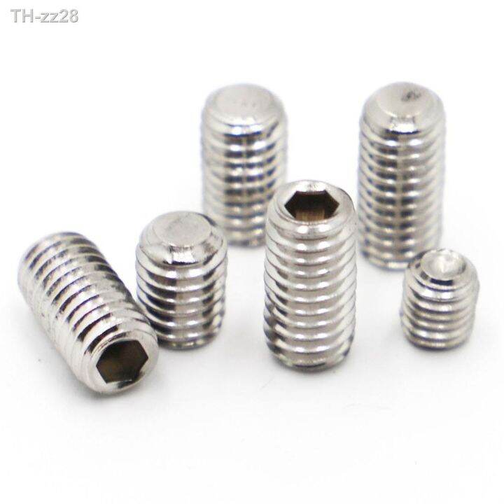 5-50pcs-m2-m2-5-m3-m4-m5-m6-m8-din916-304-stainless-steel-hex-hexagon-socket-allen-cup-point-set-screws-grub-screw