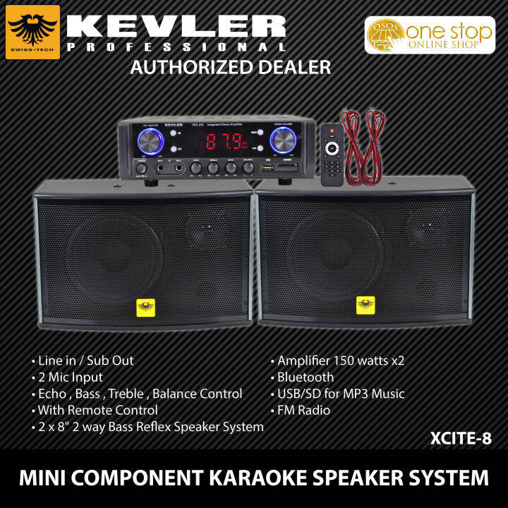 Kevler Original Mini Component Karaoke Speaker System (SET) VC100