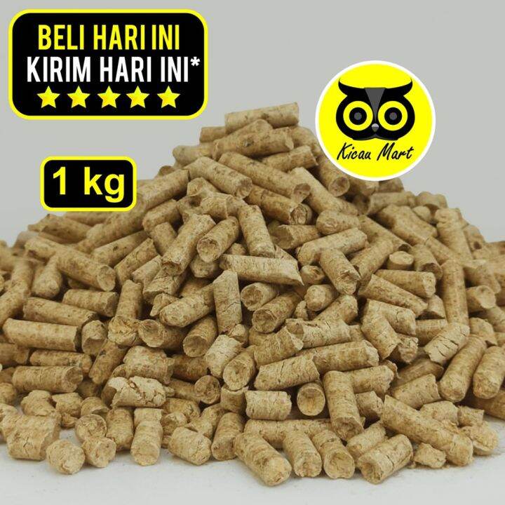 SEKAM PELLET PELET 1 KG ALAS KANDANG HEWAN KUCING BURUNG KELINCI