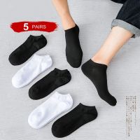 【jw】℡♀❂  5 Pairs Men Socks Color Short Low Tube Ankle Sweat-absorbent Deodorant