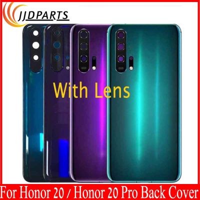 New For 6.26 Huawei Honor 20 Pro Battery Cover Back Panel Back Cover Glass Door Housing With lens For Honor 20 Battery Cover