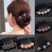 Korean fashion temperament diamond inlaid hair comb elegant curly hair card delicate hair accessories