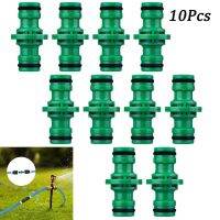 10Pcs ABS Hose Connector 1/2 Hose Pipe Connector Double Male Plastic Quick Fix Click On Rubber O Ring For Joint Adapter Extend Watering Systems Gard