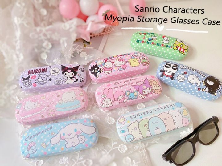 New Cute Sanrio Hello Kitty Kuromi My Melody Cinnamonroll Glasses Case ...