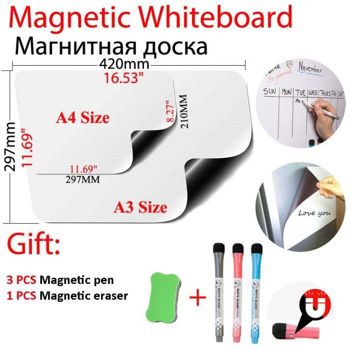 a3-a4-magnetic-whiteboard-refrigerator-magnets-plan-dry-erase-calendar-kitchen-menu-weekly-planner-message-board