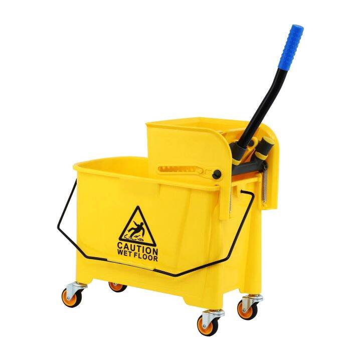 5 Gallon Commercial 20L Wet Mop Bucket & Wringer Combo Yellow Lazada
