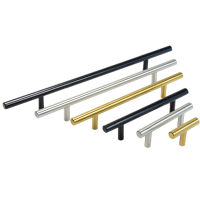 【CW】Modern Gold Brushed Straight Cupboard Handles Knobs Stainless Steel Brushed Black Gold Kitchen Door Handles Cabinet Pull