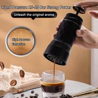 Portable Coffee Maker Espresso Machine Hand Press Capsule Ground Coffee Brewer Portable for Travel and Picnic