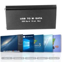 GUDGA Msata เป็น USB 3.1กล่องฮาร์ดดิสก์ Msata USB 3.0อะแดปเตอร์มินิ SSD เคสดิสก์แบบแข็งภายนอกสำหรับเอ็มซาต้า SSD ฮาร์ดดิสก์