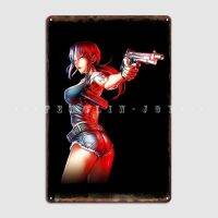 Wanghuilishop Black Lagoon Revy ป้ายโลหะ Cinema Kitchen Home Wall Decor ส่วนบุคคลป้ายดีบุกโปสเตอร์-เหมาะสำหรับคนรักภาพยนตร์และนักสะสม