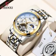 CHENXI Đồng Hồ Nd Đồng Hồ Nam Cơ Tự Động Hoàn Toàn Dạ Quang Dây Thép Chống
