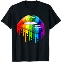 ข้อเสนอพิเศษ Rainbow ริมฝีปาก LGBT Pride เดือน Bi Trans เสื้อยืดS-5XL