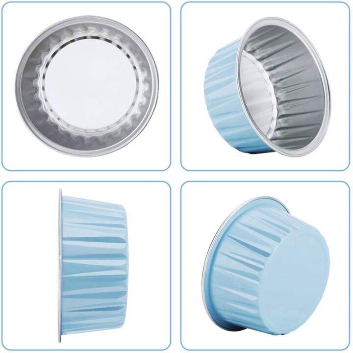 100pcs-5oz-125ml-disposable-cake-baking-cups-muffin-liners-cups-with-lids-aluminum-foil-cupcake-baking-cups