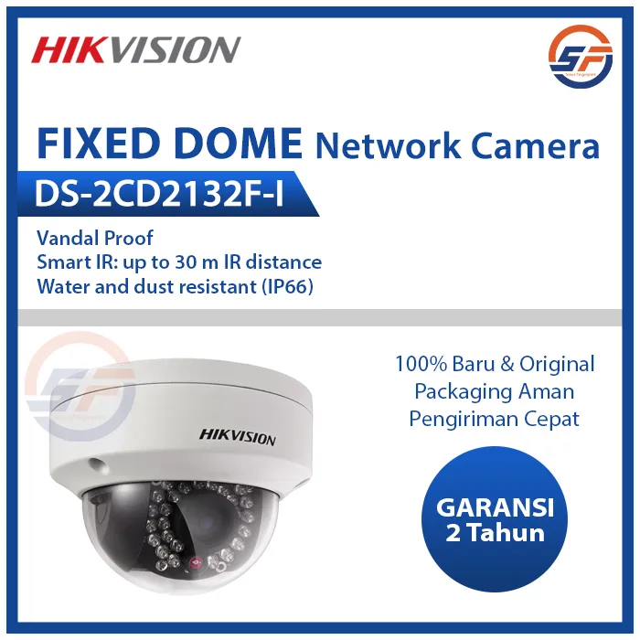 HIKVISION Fixed Dome Network Camera DS2CD2132FI IP Kamera 4mm CCTV