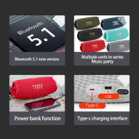 Wireless Bluetooth 5.1 Portable IP67 Waterproof Speaker Portable Speakers Boombox 2 Music Hifi Bass Sound Box Flip Charge 5 Mic