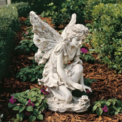 Figurines & Miniatures Outdoor Gardening Resin Happy Mythical Angel Ornaments Garden Crafts Decoration Villa Garden Home Decor