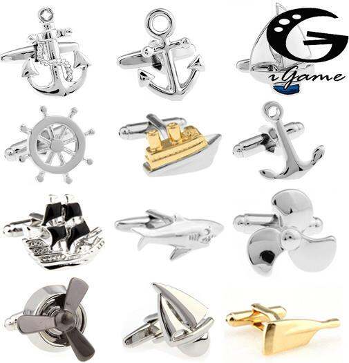 free-shipping-fashion-cufflinks-sport-anchor-design-brass-material-cuff-links-gift-for-seaman