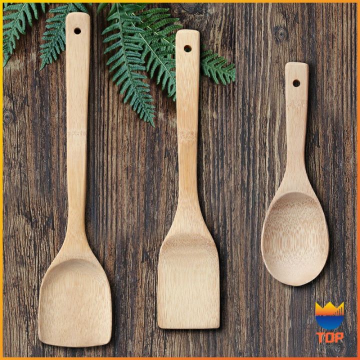 top-ตะหลิวไม้บีช-พลั่วไม้-ไม้พายทำอาหาร-ทำจากไม้จริง-จับถนัดมือ-shovel-spoon