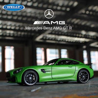 Welly 1:24 -Benz AMG GT R ล้อแม็กรถสปอร์ตรุ่น D Iecasts โลหะรถแข่งยานพาหนะรุ่นจำลองเด็กของเล่นของขวัญ