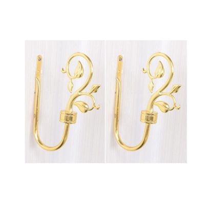 2 Pcs Heavy Duty ผ้าม่าน U-Shaped Hooks ผ้าม่านตกแต่งผ้าม่าน Holdback ติดผนังผ้าม่าน Tiebacks พร้อมสกรู