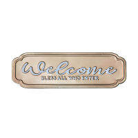 ป้ายเหล็กเคลือบตกแต่ง "Welcome"