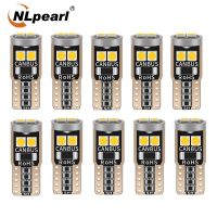 NLpearl 10PCS T10 LED W5W Ba9s ภายในรถ Canbus 194 501 6 SMD 3030 LED ไฟหลอดไฟไม่มีข้อผิดพลาด Wedge light 12V 6000K