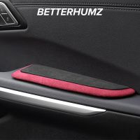 BETTERHUMZ Alcantara For BMW E46 E90 F20 F30 F32 F36 F10 G20 G30 X3 F25 Car Door Armrest Pad Car Elbow Supports Protective Pad