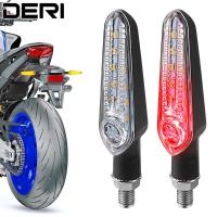 ไฟกระพริบ Moto LED เปิดโคมไฟ DRL หางเบรกกะพริบหยุดสัญญาณไฟไหลทิศทางไฟท้าย12โวลต์สีคู่ชิ้นส่วนสากล