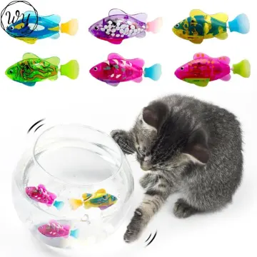 Pet Cats Kitten Funny Teaser Fishing Rod Retractable Wand Catnip Fish Shape  Toy